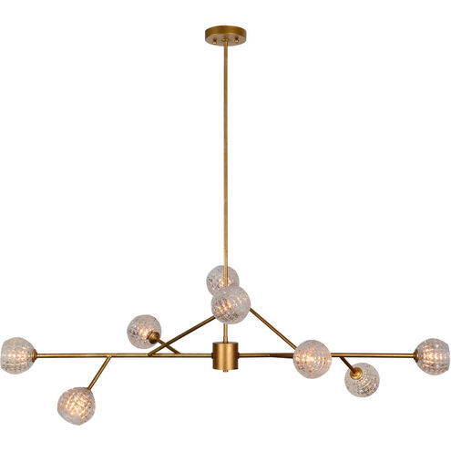 Damas 8 Light 53 inch Antique Gold Pendant Ceiling Light