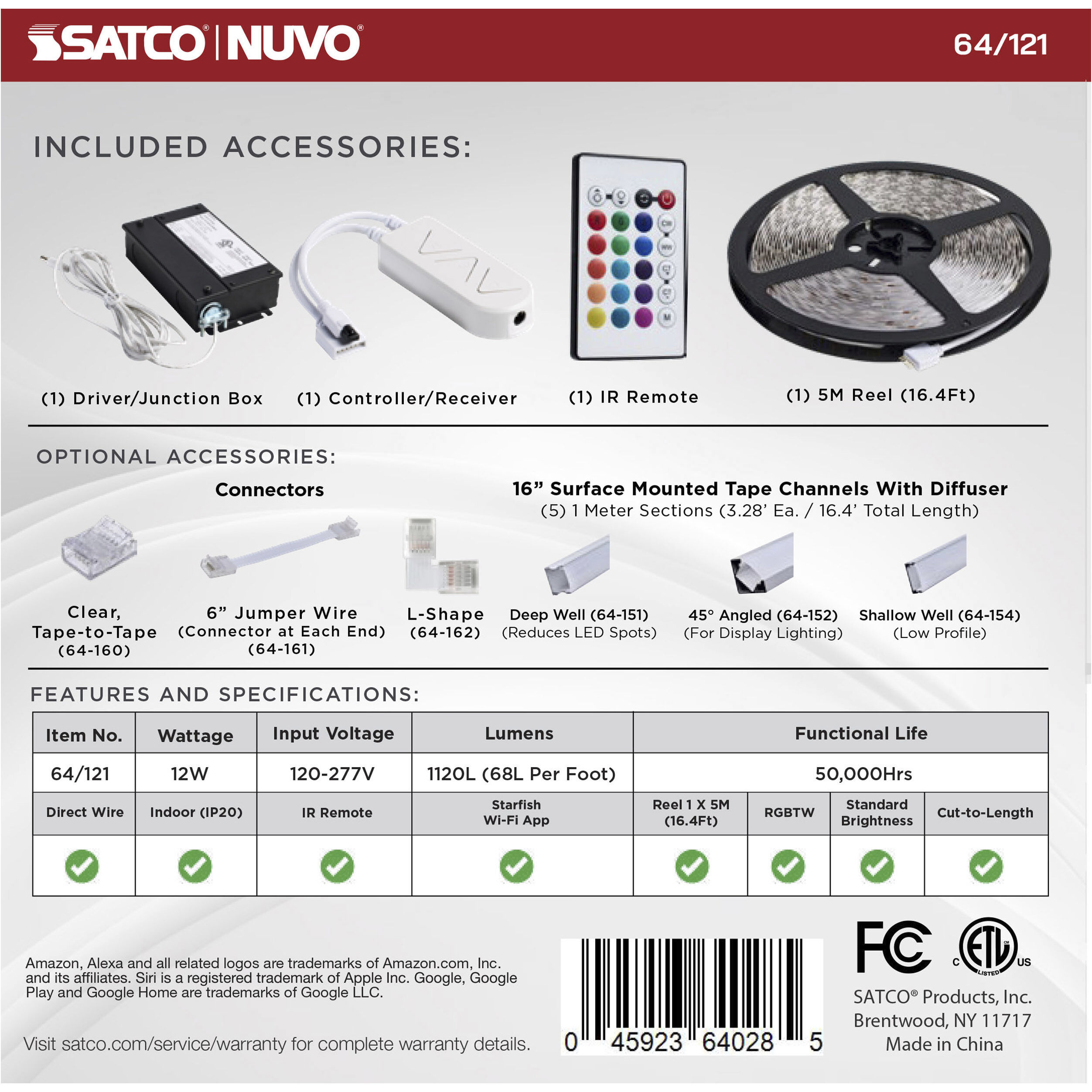 Dimension White 2700K 196.85 inch Tape Light