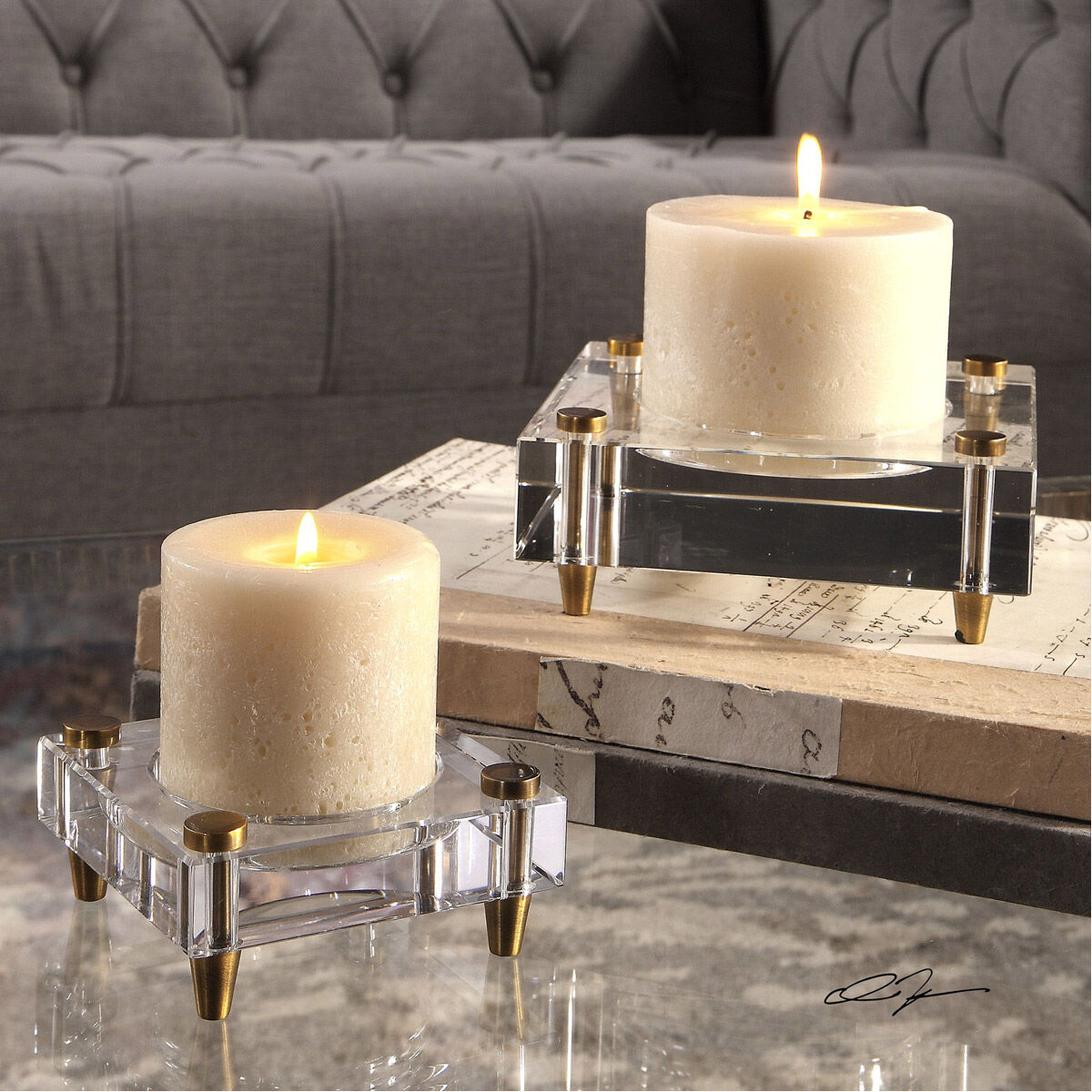 Claire 6 X 3 inch Candleholders, Set of 2