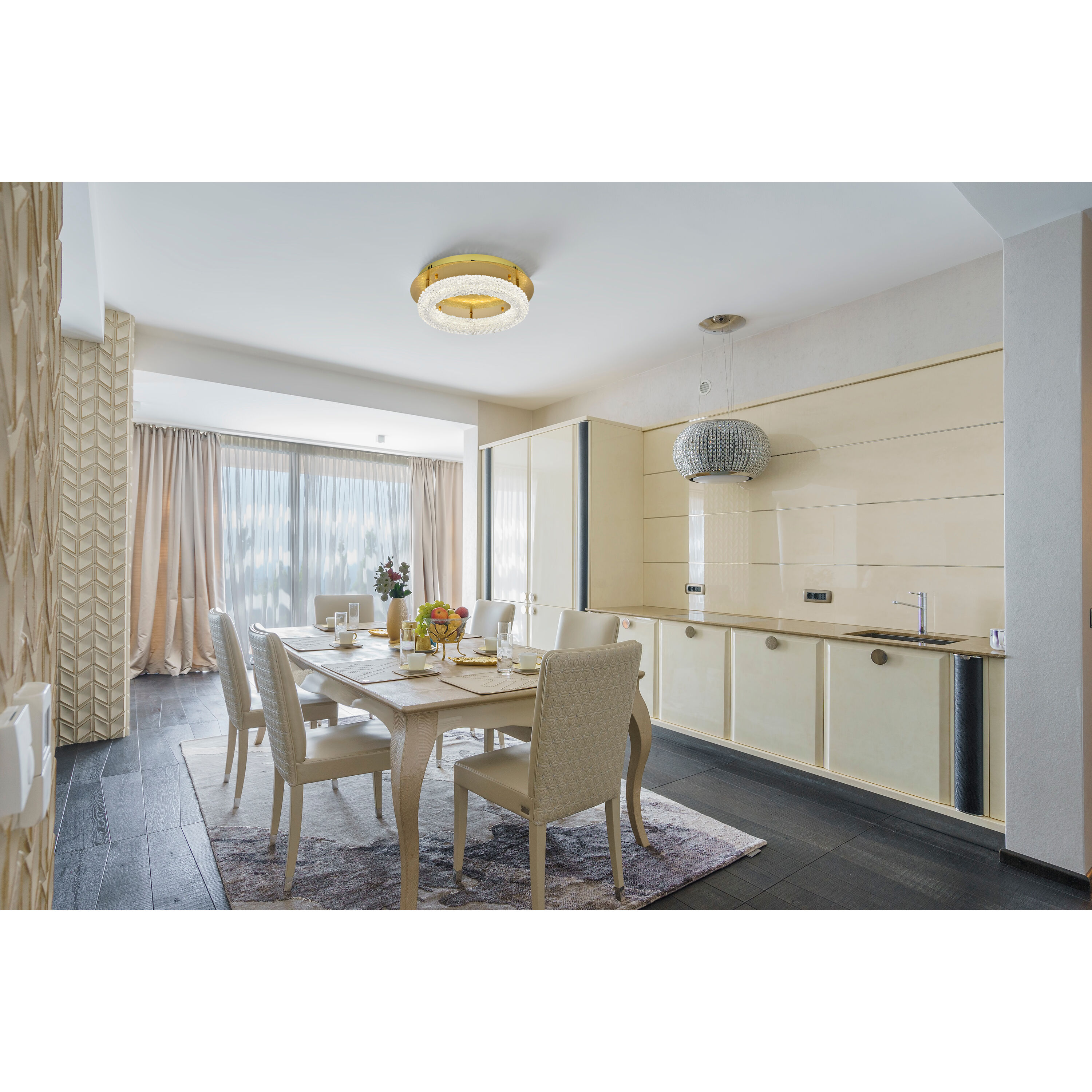 Bowen 1 Light 18 inch Satin Gold Flush Mount Ceiling Light