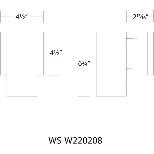 Cubix LED 6.75 inch Bronze Outdoor Wall Light