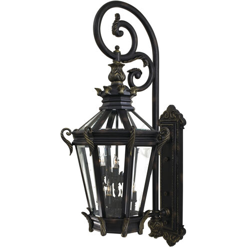 Stratford Hall 9 Light 63 inch Heritage/Gold Outdoor Wall Mount, Great Outdoors