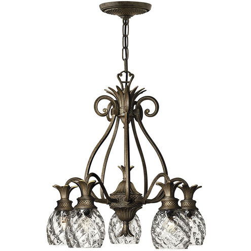 Plantation 5 Light 22.25 inch Pearl Bronze Indoor Chandelier Ceiling Light