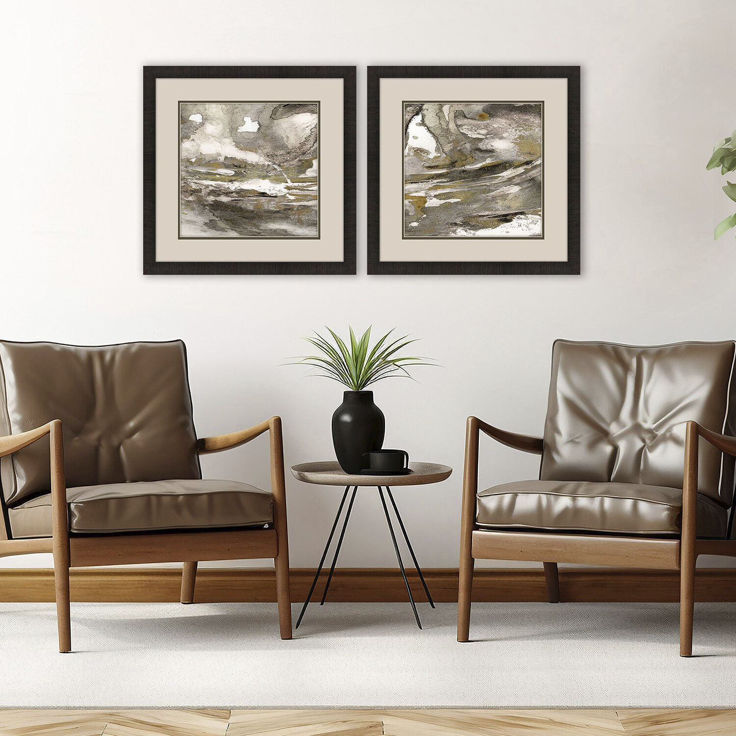 Urban Reflection Brown and Beige and Neutral and Gray Framed Art, Propac
