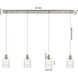 Ballston Hadley 4 Light 48 inch Brushed Satin Nickel Linear Pendant Ceiling Light