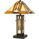 Tiffany 23 inch 60 watt Dark Bronze Table Lamp Portable Light