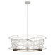 Langwood 6 Light 30 inch Distressed White and Chestnut Chandelier Ceiling Light