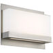 Lumnos LED 4 inch Satin Nickel ADA Wall Sconce Wall Light in 2700K