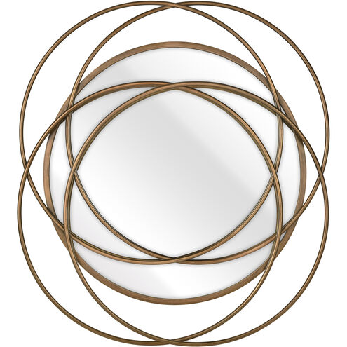 Jeno 30.25 X 27.75 inch Brass with Clear Wall Mirror