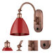 Ballston Plymouth Dome LED 8 inch Antique Copper Sconce Wall Light