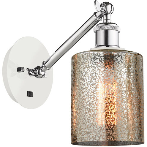 Ballston Cobbleskill 1 Light 5 inch White and Polished Chrome Sconce Wall Light
