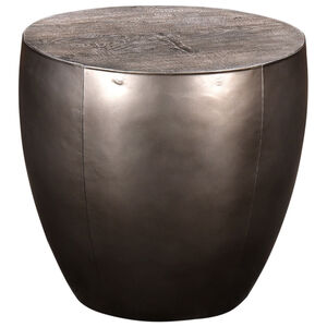Bengal Manor 24 X 24 inch Distressed Grey and Pewter End Table