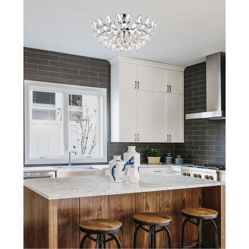 Emilia 5 Light 18 inch Chrome Flush Mount Ceiling Light