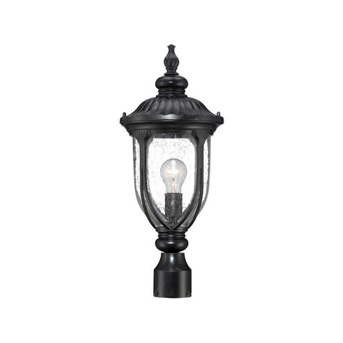 Laurens 1 Light 21 inch Matte Black Exterior Post Mount Light