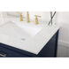 Sinclaire 72 X 22 X 34 inch Blue Vanity Sink Set