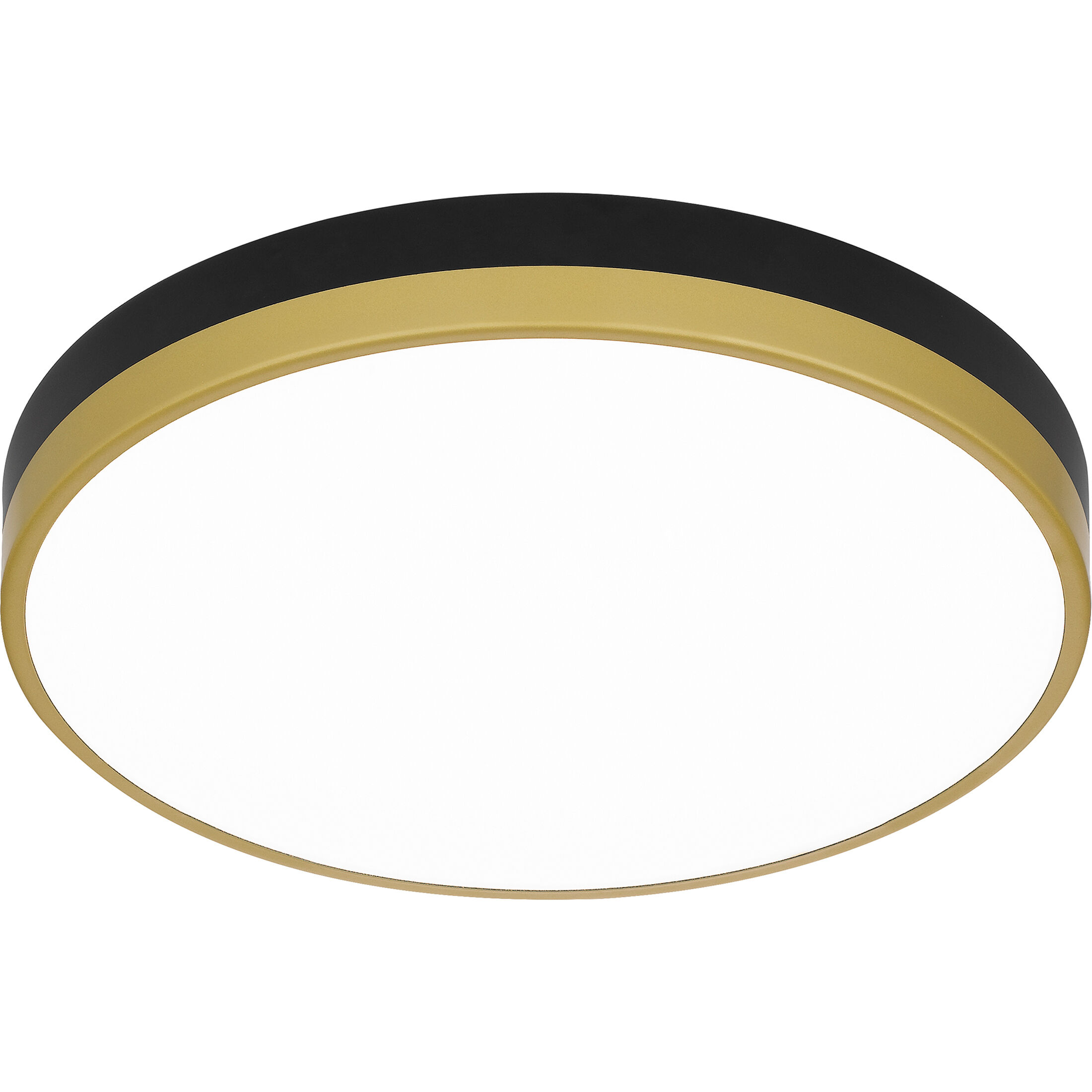 Weldin LED 15 inch Matte Black Gold Flush Mount Ceiling Light