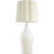 Beatriz 38.19 inch 100 watt White Drip-Effect with Vintage Brass Table Lamp Portable Light
