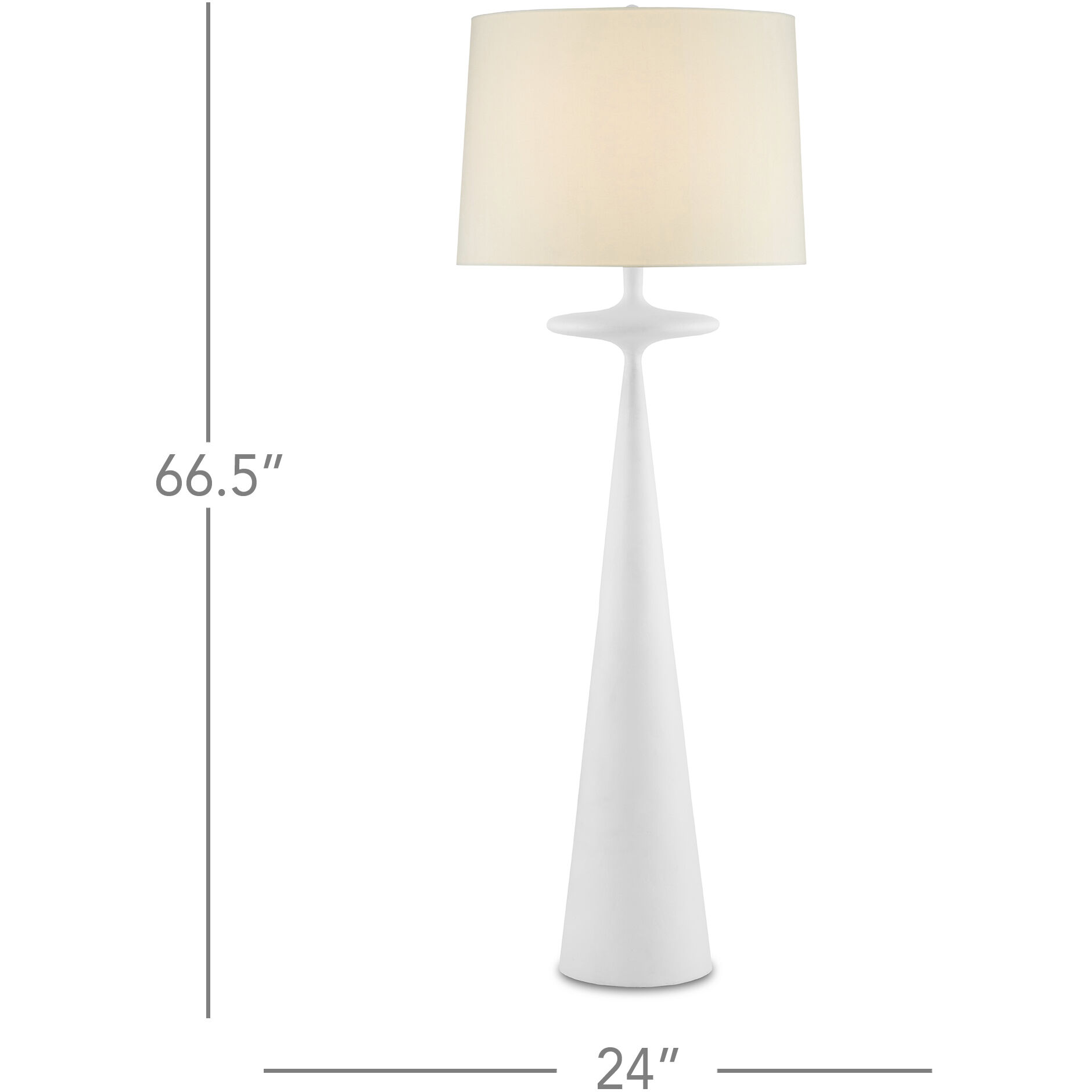 Giacomo 53 inch 150 watt Gesso White Floor Lamp Portable Light