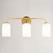 Shelby LED 23 inch Natural Brass Bathroom Light Wall Light