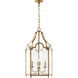 Chapman & Myers French Market 3 Light 16.5 inch Gilded Iron Lantern Pendant Ceiling Light, Medium