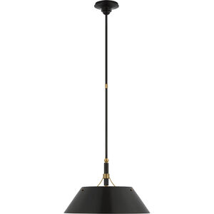 Thomas O'Brien Turlington LED 18.25 inch Bronze and Hand-Rubbed Antique Brass Pendant Ceiling Light, Large