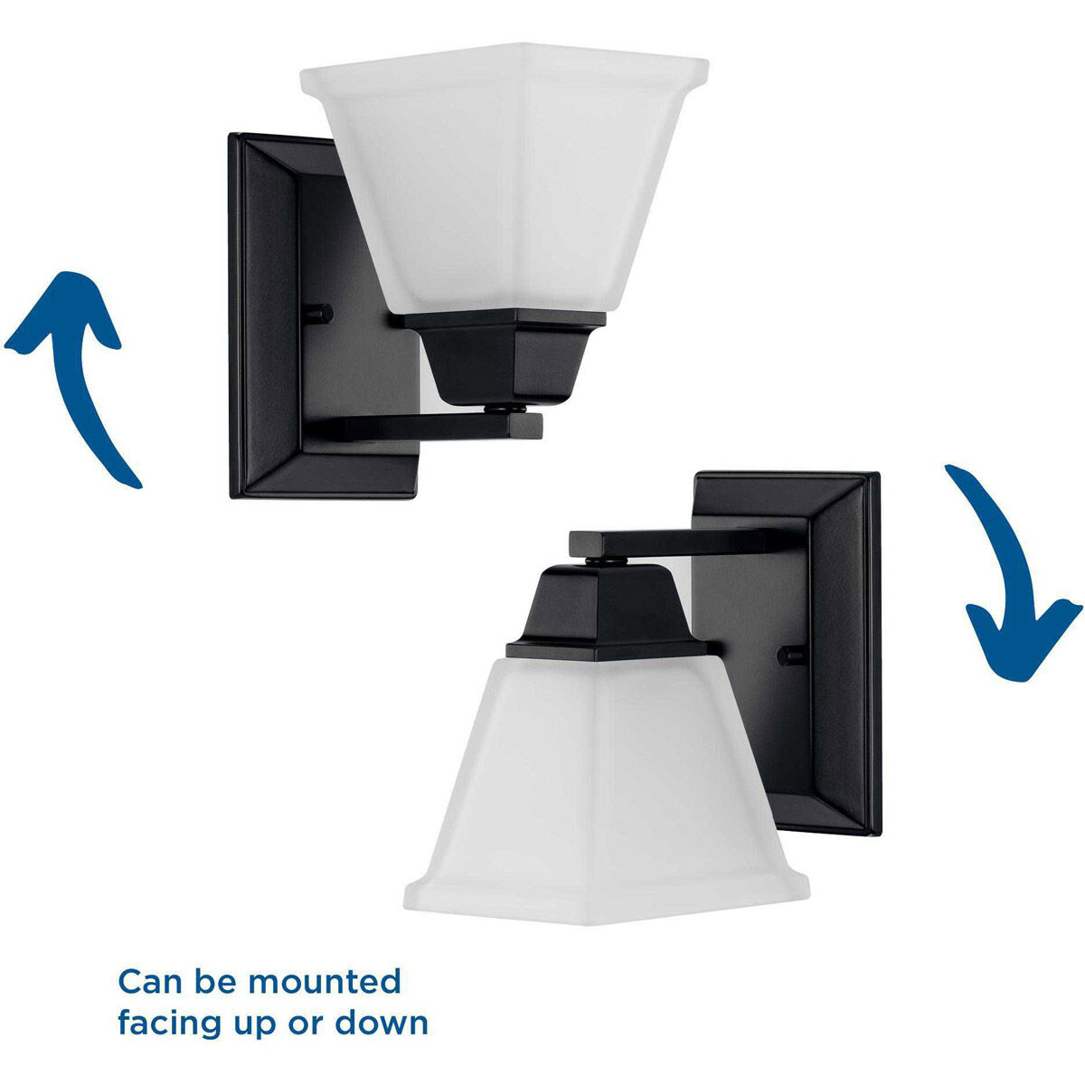 Clifton Heights 1 Light 7 inch Matte Black Bath Vanity Wall Light