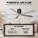Atlas Irene-5H 60 inch Brushed Bronze with Barn Wood Tone Blades Flush Mount Paddle Fan