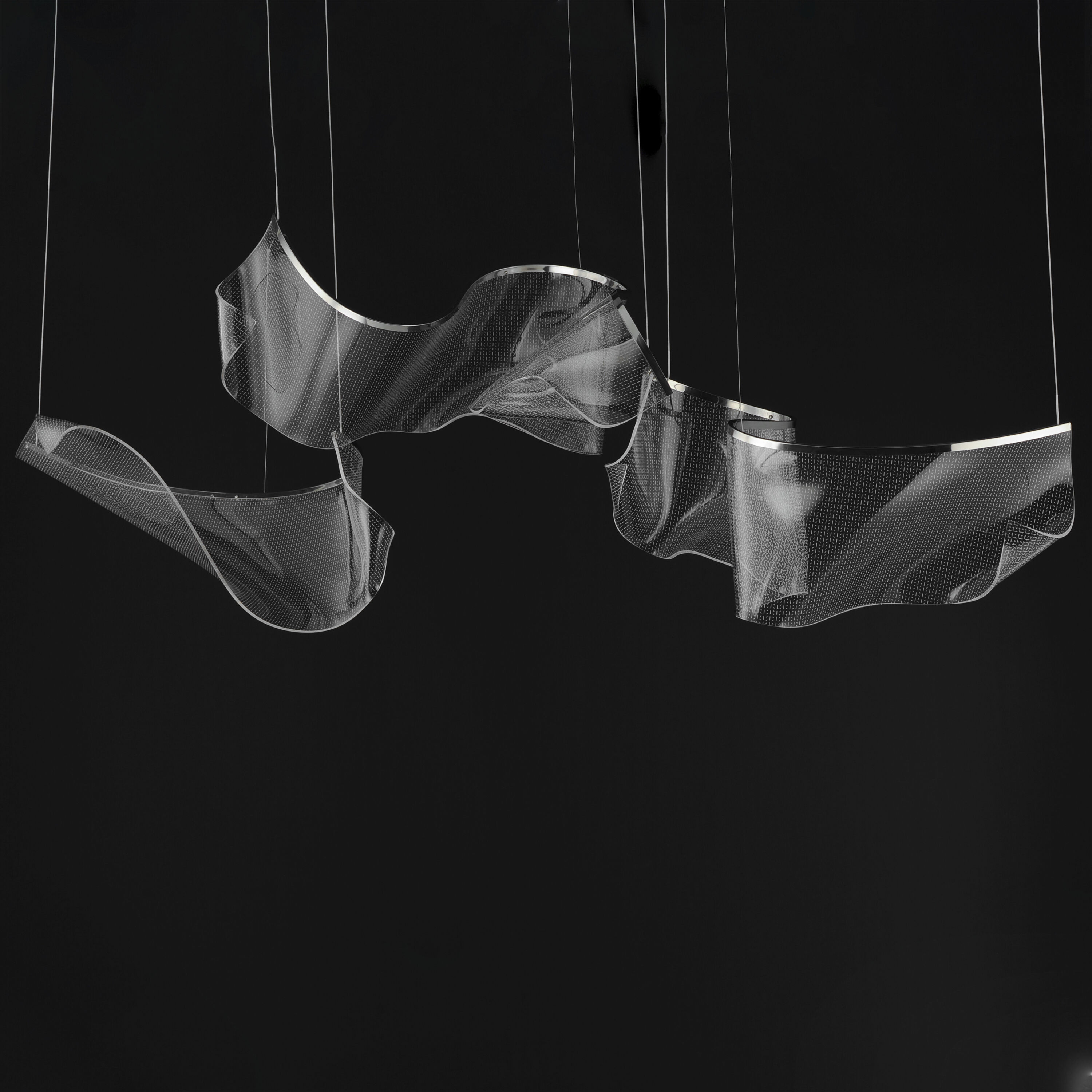 Rinkle LED 16.5 inch Polished Chrome Multi-Light Pendant Ceiling Light