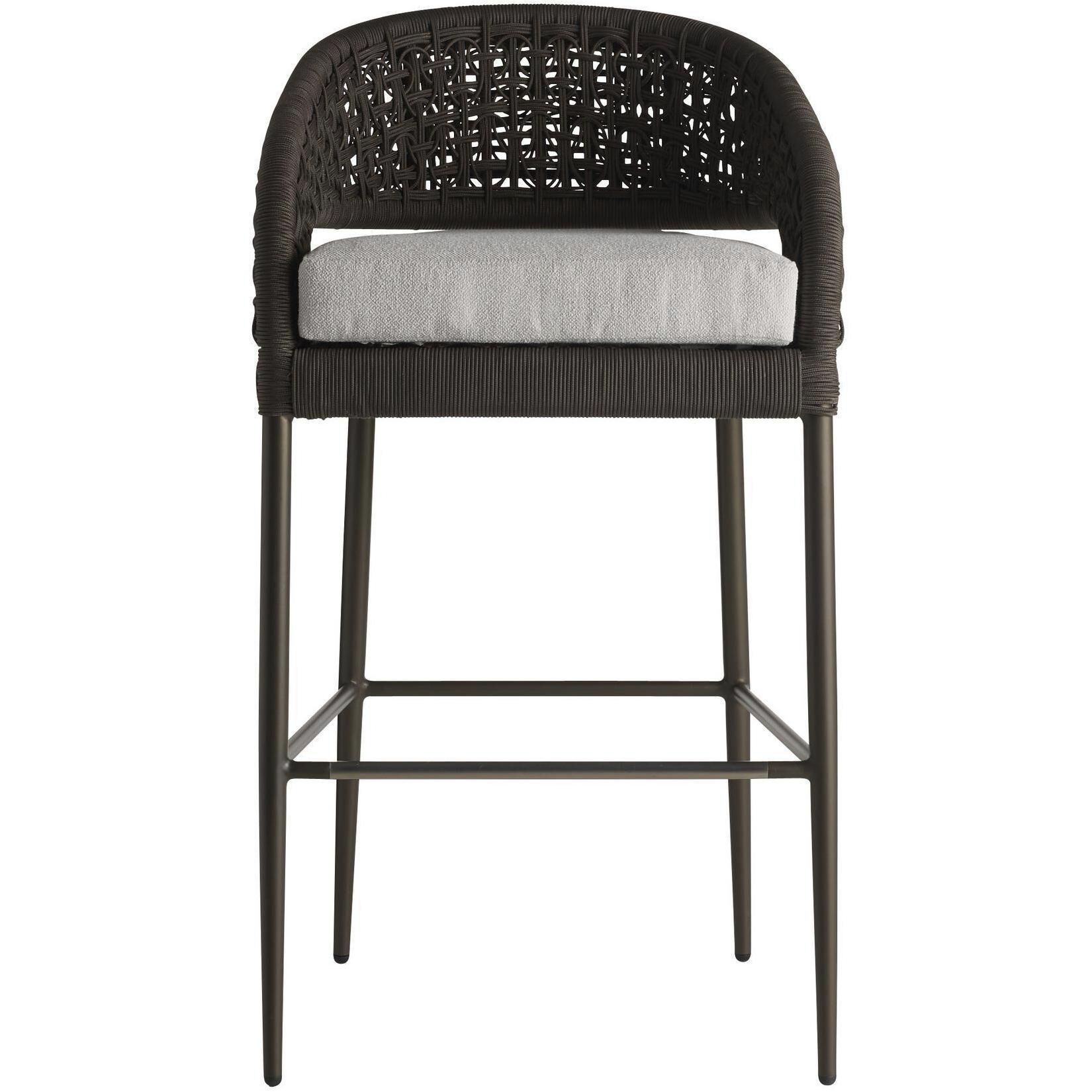 Juri 43.5 inch Porpoise and Charcoal Brown with Dark Gray Outdoor Bar Stool