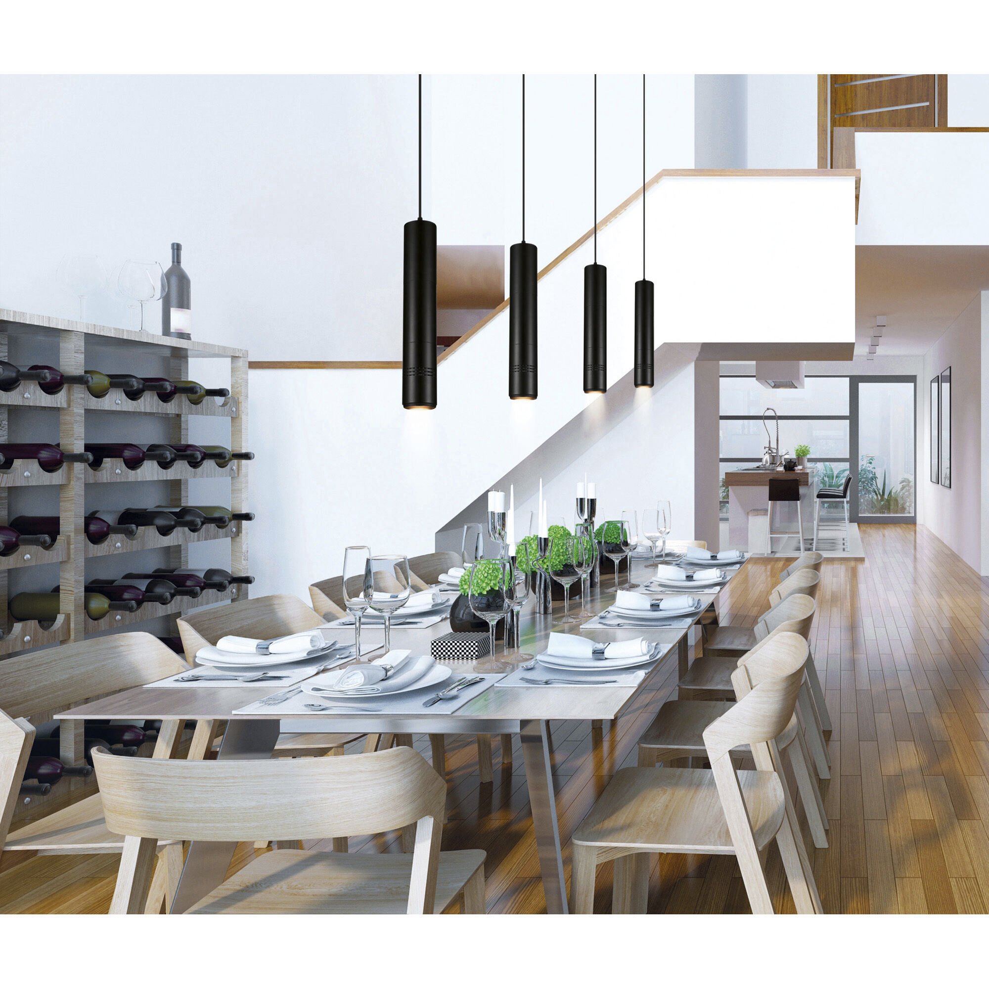 Stowe LED 3 inch Black Down Mini Pendant Ceiling Light