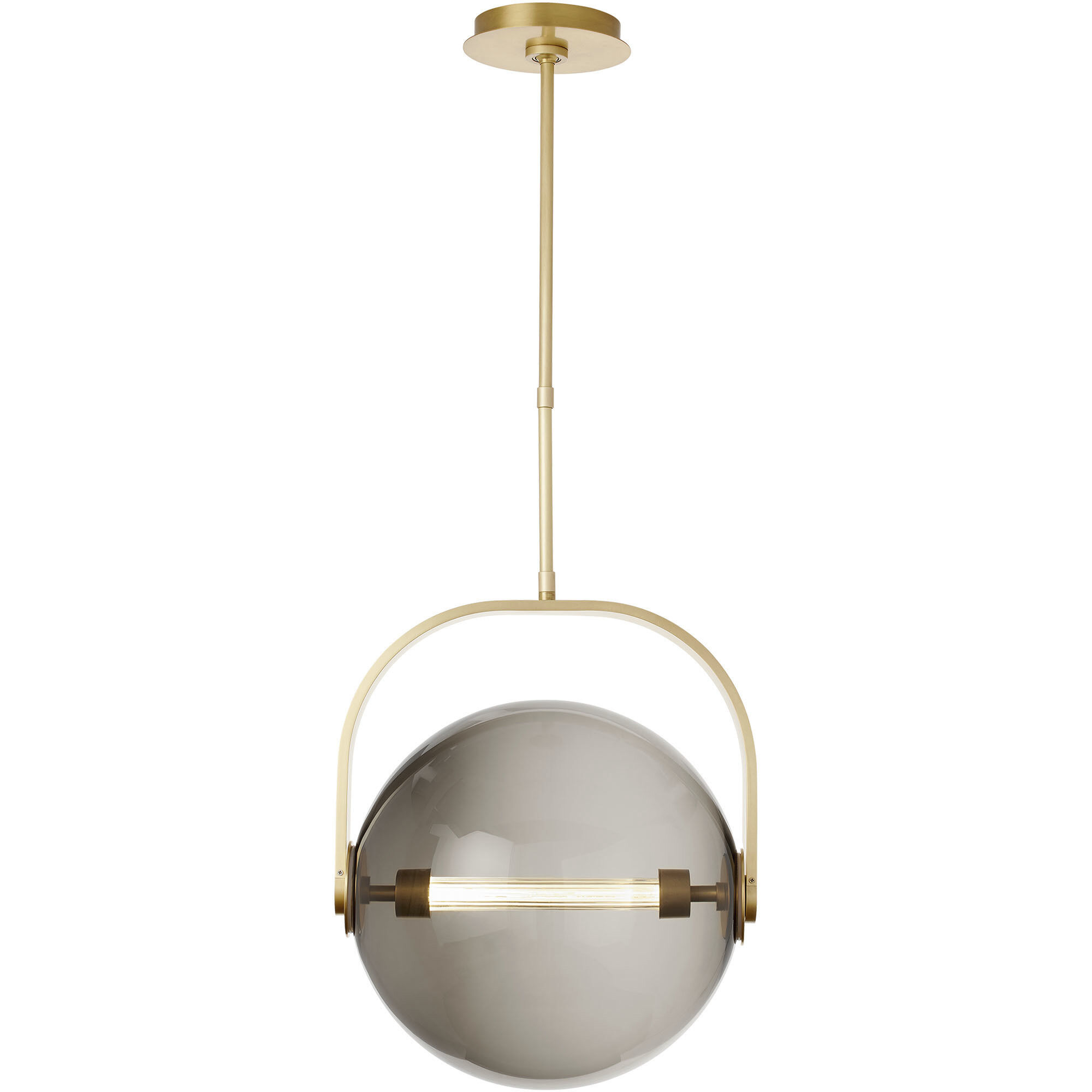 Sean Lavin Fues Line-Voltage Pendant Ceiling Light in Transparent Smoke Glass