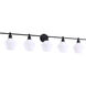 Gene 5 Light 47 inch Black Wall sconce Wall Light