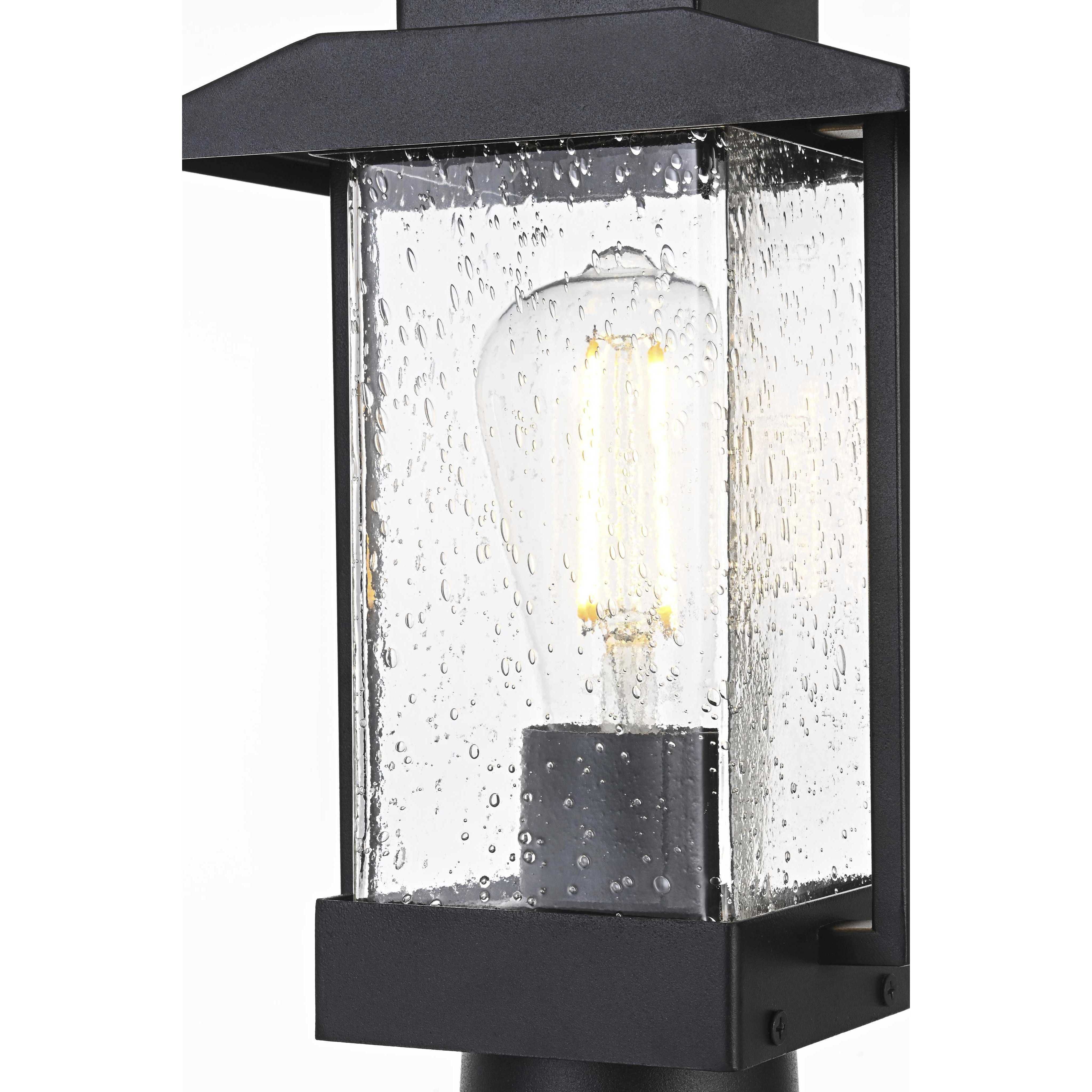 Tioga 1 Light 15 inch Black Outdoor Post Light