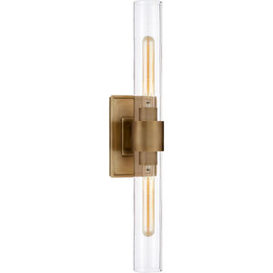 Visual Comfort Ian K. Fowler Presidio 2 Light 5 inch Hand-Rubbed Antique Brass Double Sconce Wall Light, Petite S2164HAB-CG - Open Box
