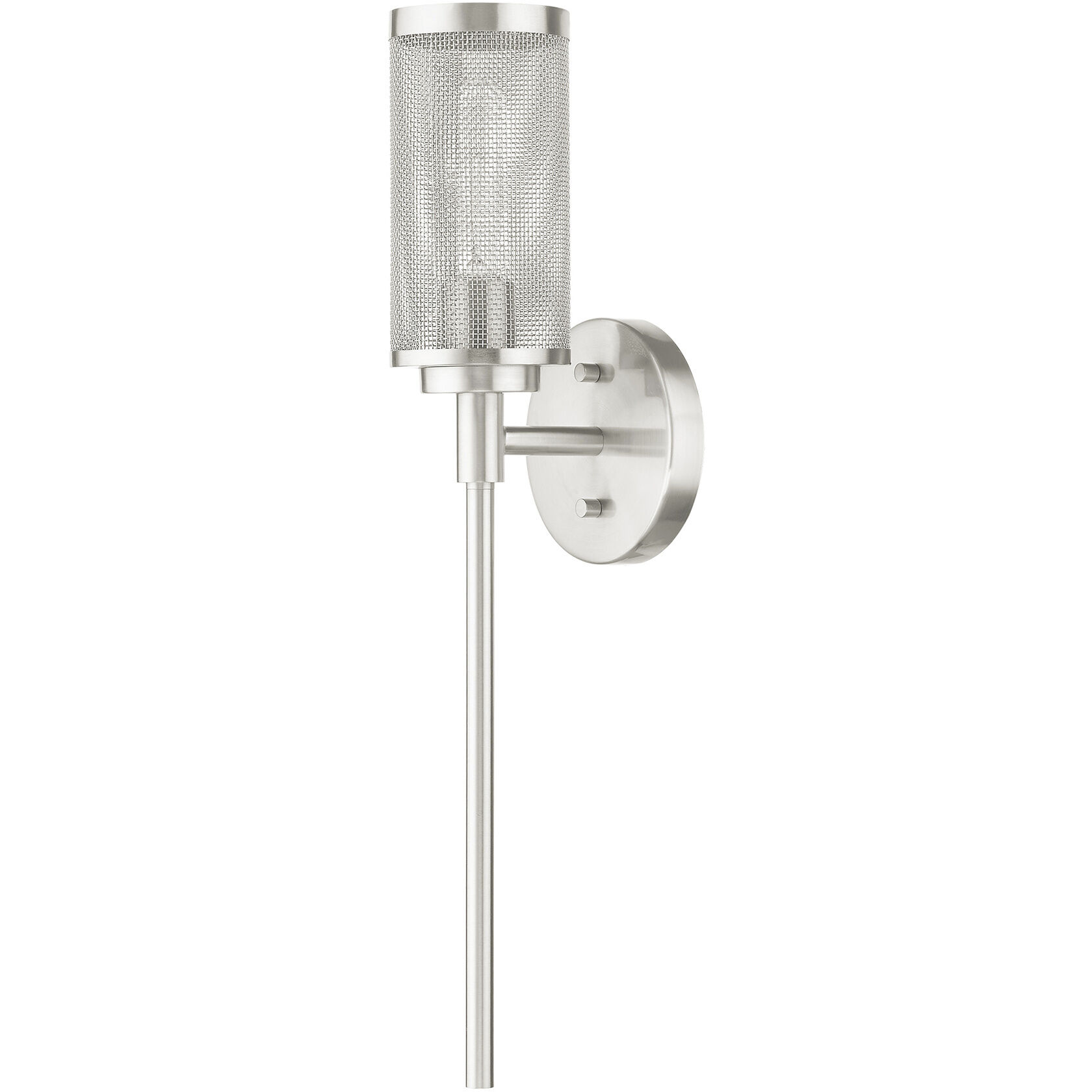 Industro 1 Light 5 inch Brushed Nickel Sconce Wall Light