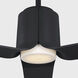 Peel 66 inch Midnight Black with Midnight Black ABS Blades Indoor/Outdoor Smart Ceiling Fan