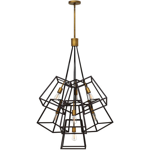 Fulton 7 Light 27.75 inch Bronze with Heirloom Brass Indoor Foyer Light Ceiling Light, Large