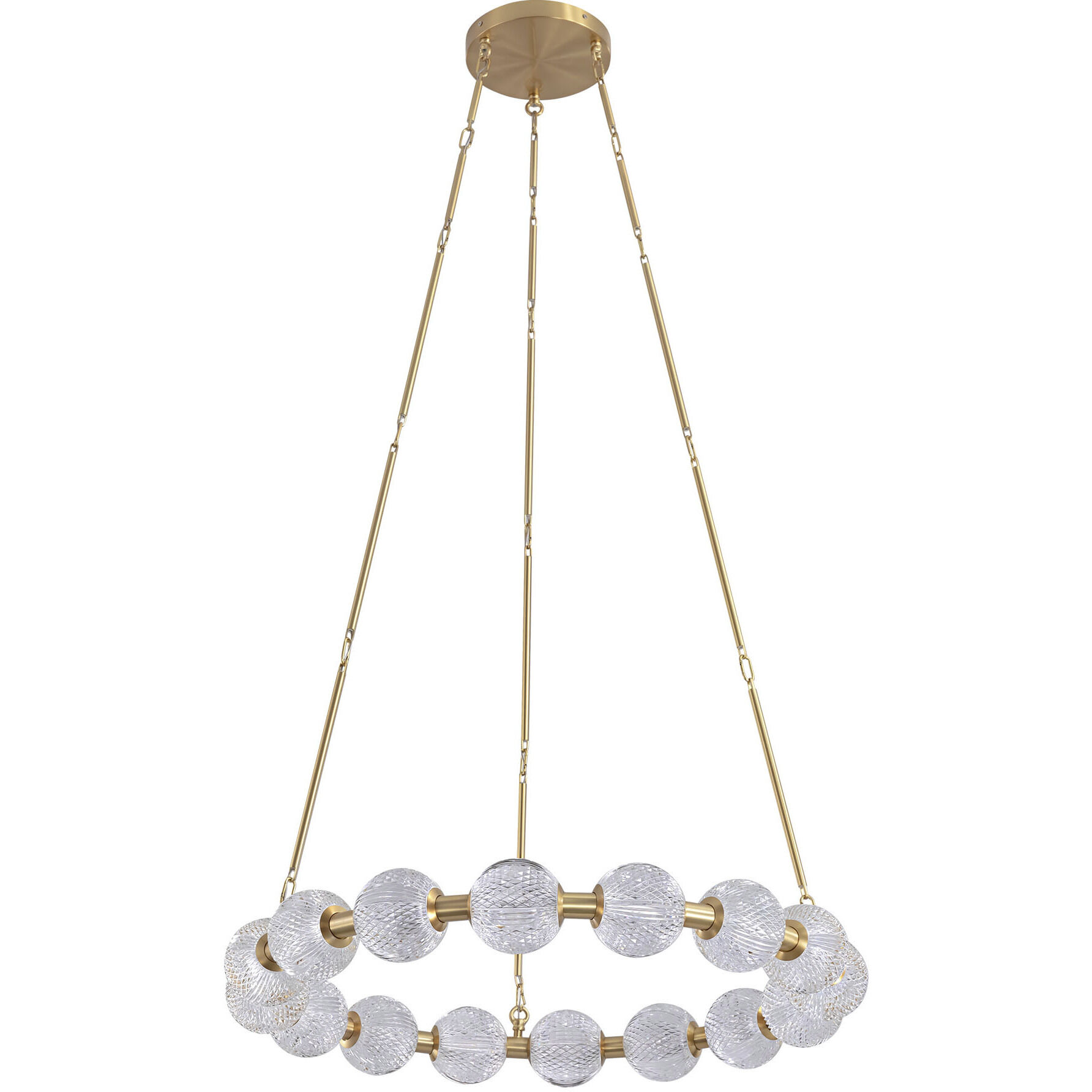 Marni LED 32.38 inch Natural Brass Chandelier Ceiling Light