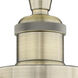 Appalachian 1 Light 8 inch Antique Brass Semi-Flush Mount Ceiling Light in 2 lb