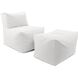 Seascape 18.25 inch Natural Outdoor Pouf Bench