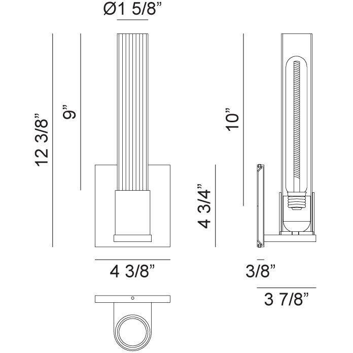 Lyndon Wall Sconce Wall Light in Oxidized Black