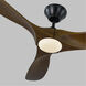 Maverick 52 inch Matte Black with Dark Walnut Blades Ceiling Fan