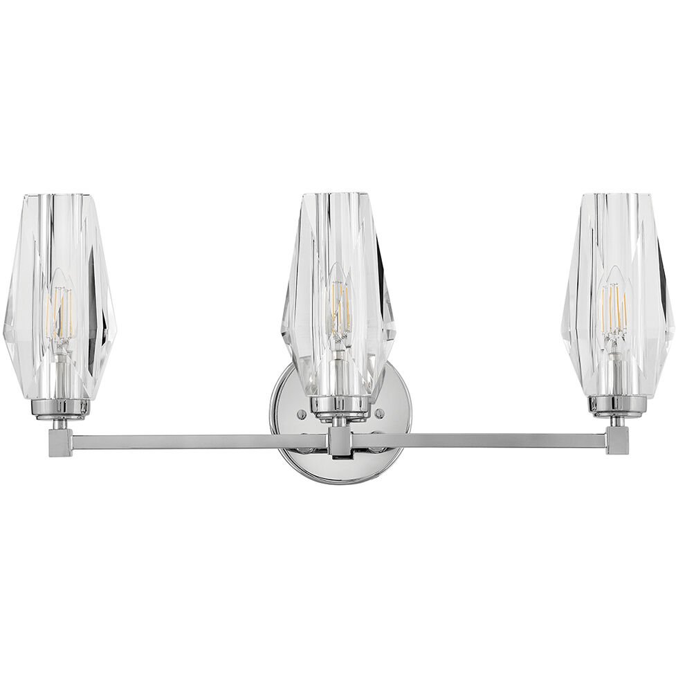 Ana 3 Light 23.5 inch Polished Nickel Bath Light Wall Light