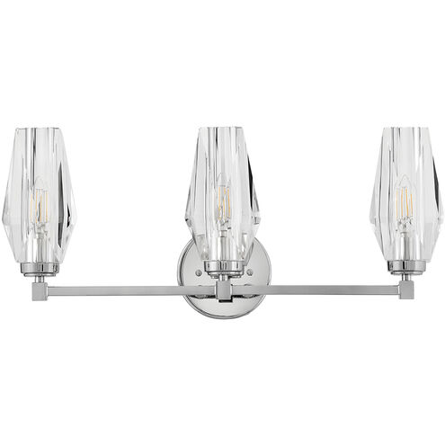 Ana 3 Light 23.5 inch Polished Nickel Bath Light Wall Light