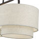 Manorwood 3 Light 48 inch English Bronze Linear Chandelier Ceiling Light, Extra Large