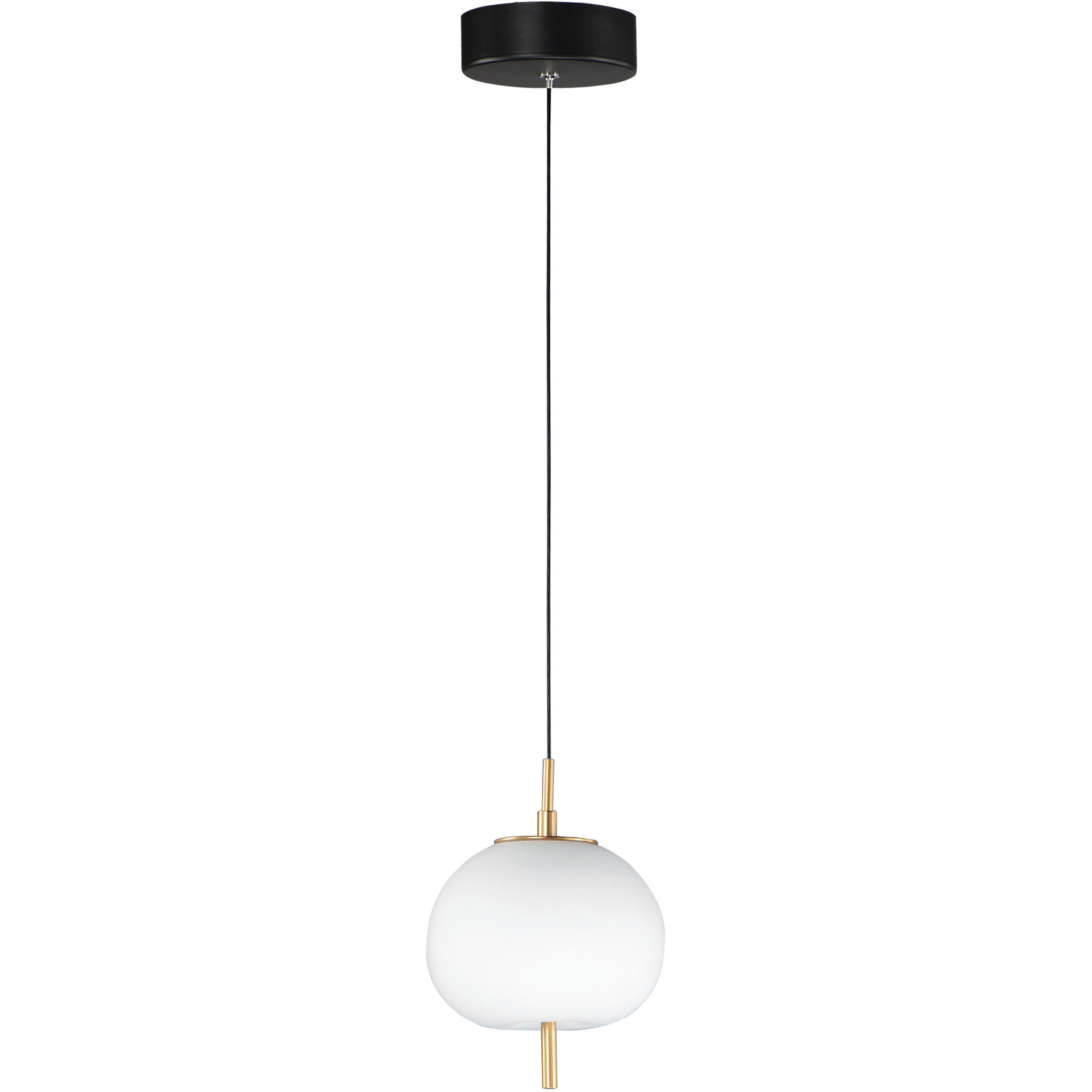 Quest LED 6.25 inch Black and Gold Mini Pendant Ceiling Light