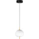 Quest LED 6.25 inch Black and Gold Mini Pendant Ceiling Light