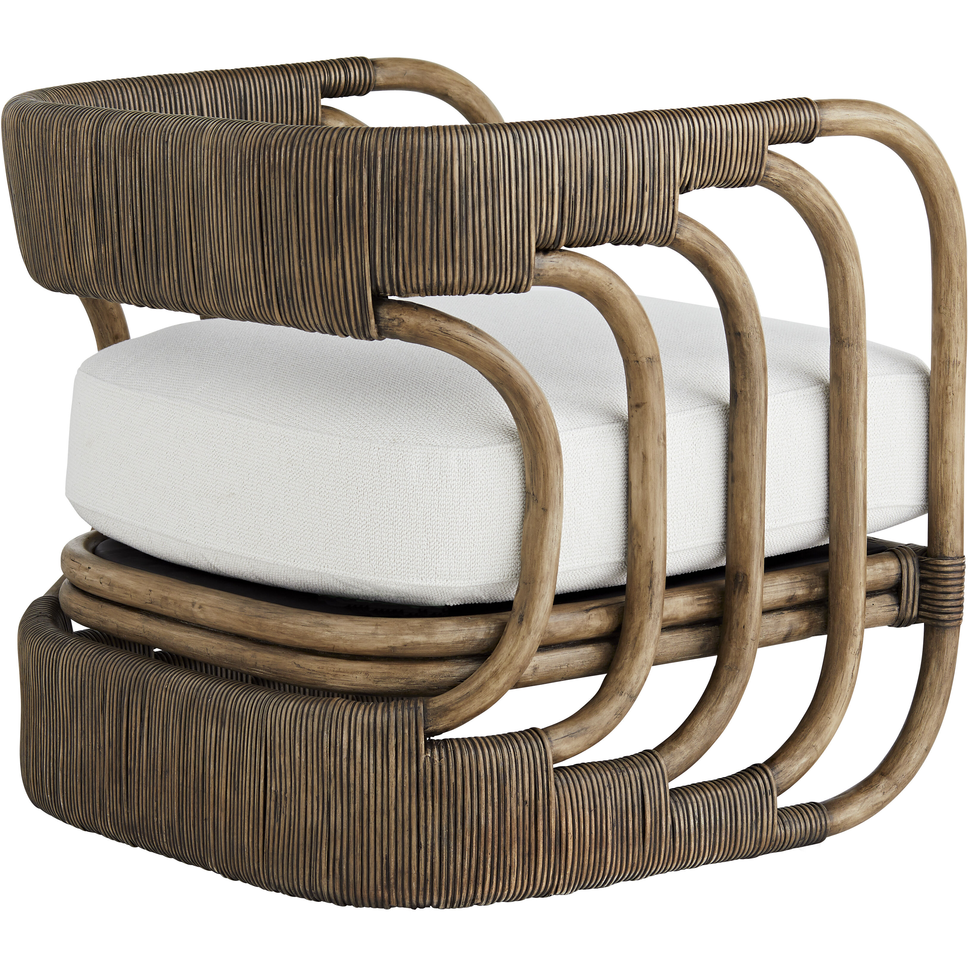 Hamza Pearl and Palm Gray Chair