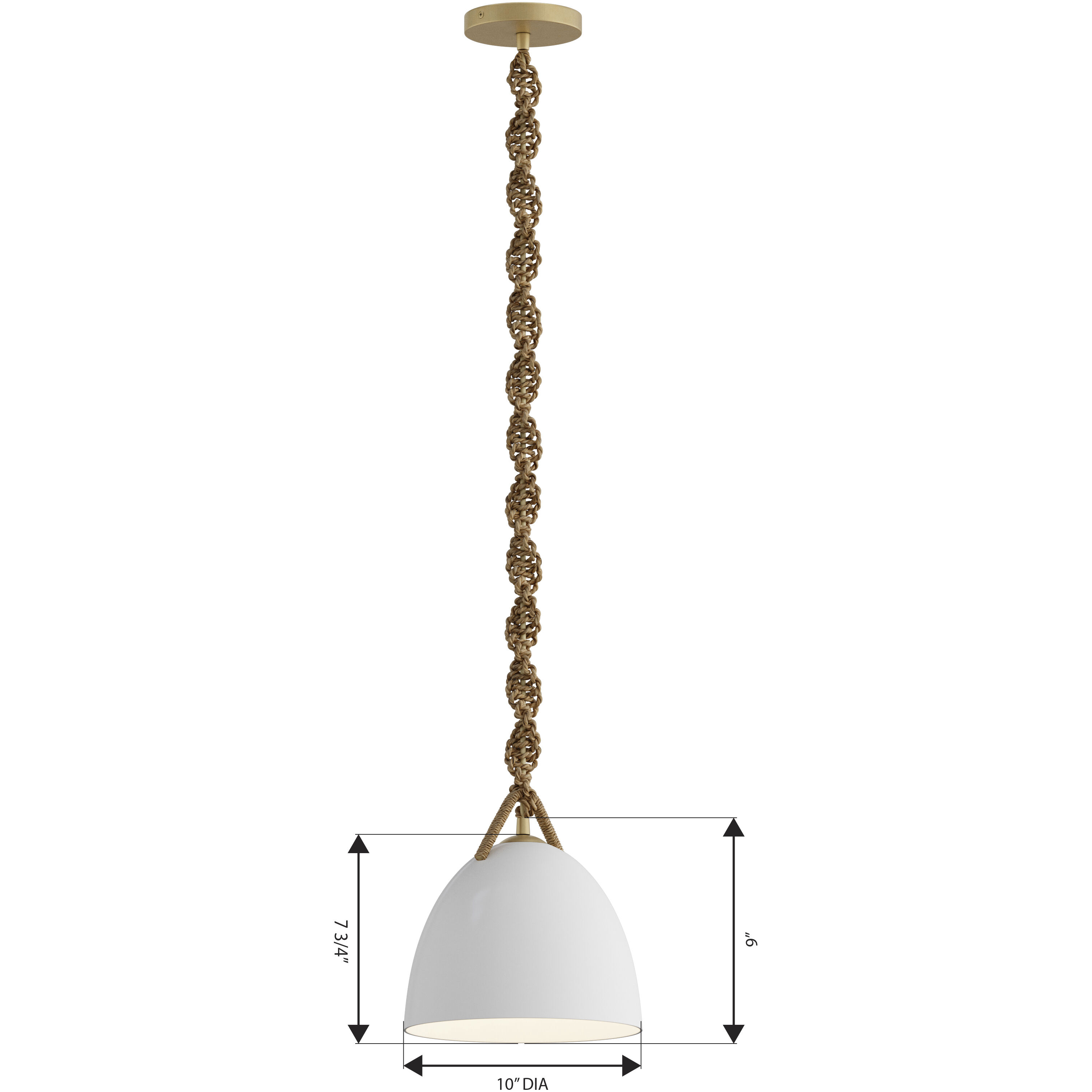 Cordon 1 Light 10 inch Legacy Brass Mini Pendant Ceiling Light
