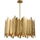 Golden 8 Light 18 inch Gold Leaf Pendant Ceiling Light